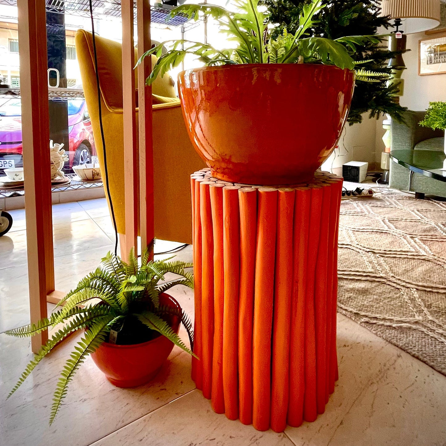 PEDESTAL TRONCOS NARANJA