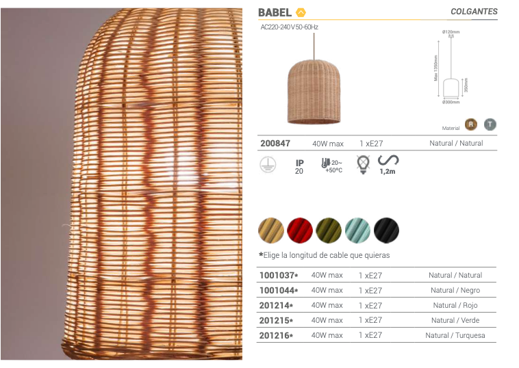 LÁMPARA BABEL COLGANTE
