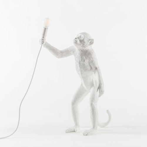 LÁMPARA WHITE MONKEY EN PIE
