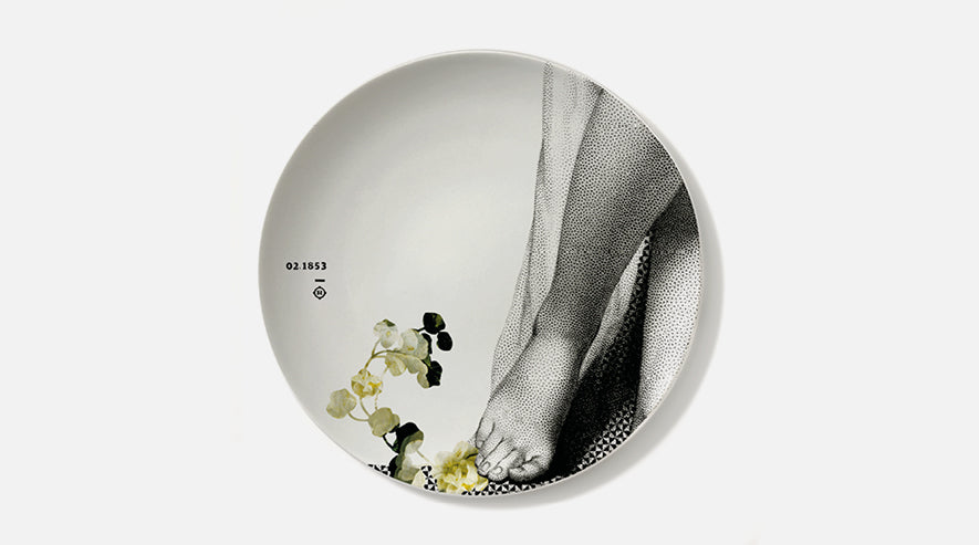 SET DE 2 PLATOS DE PORCELANA PARNASSE 27 CMS. INVIERNO / HIVER