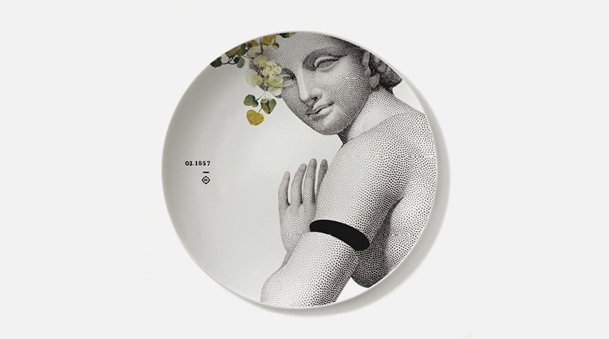 SET DE 2 PLATOS DE PORCELANA PARNASSE 27 CMS. PRIMAVERA / PRINTEMPS
