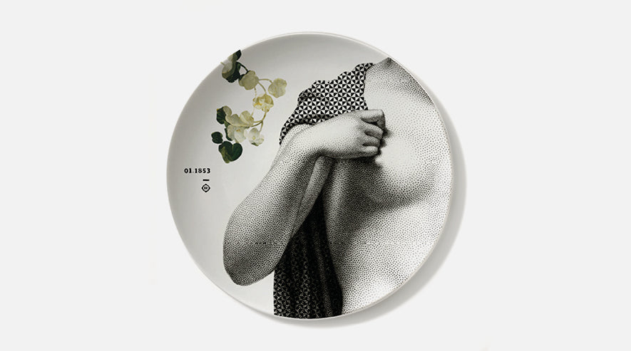 SET DE 2 PLATOS DE PORCELANA PARNASSE 27 CMS. INVIERNO / HIVER