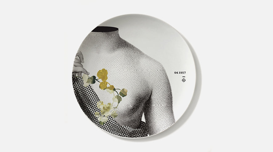 SET DE 2 PLATOS DE PORCELANA PARNASSE 27 CMS. PRIMAVERA / PRINTEMPS
