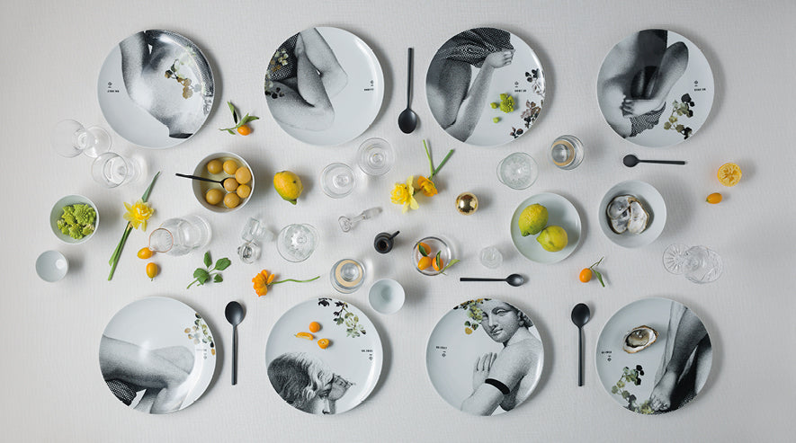 SET 2 PLATOS DE PORCELANA PARNASSE 27 CMS. VERANO / ÉTÉ