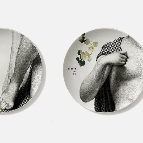 SET DE 2 PLATOS DE PORCELANA PARNASSE 27 CMS. INVIERNO / HIVER
