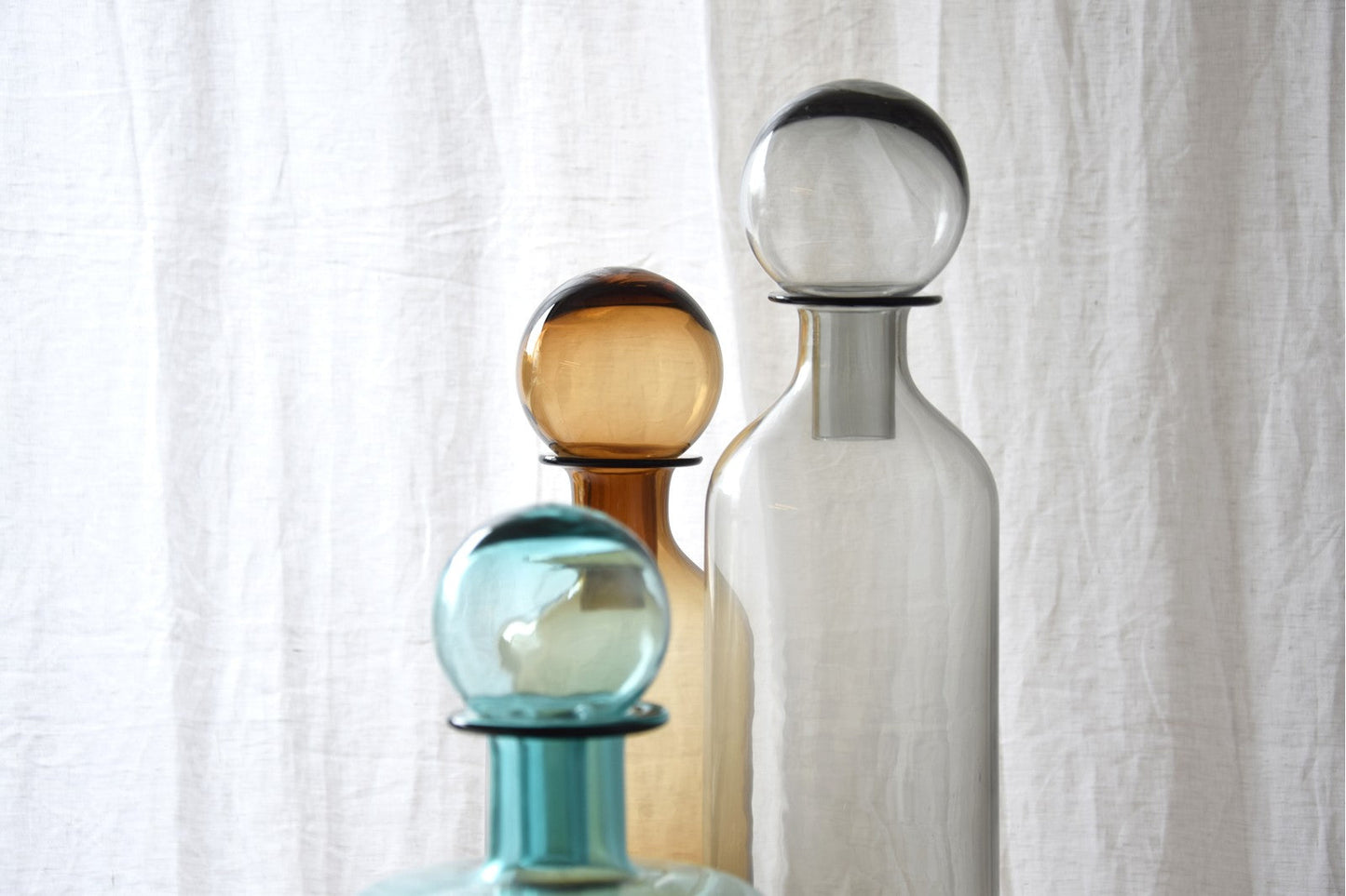 BOTELLA DE VIDRIO TURQUESA