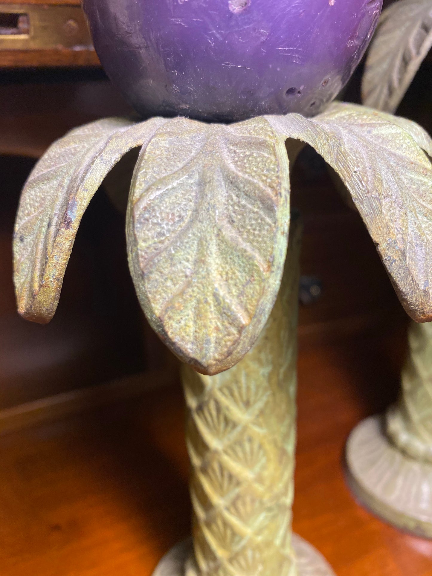 SET DE 3 CANDELABROS PALMERA
