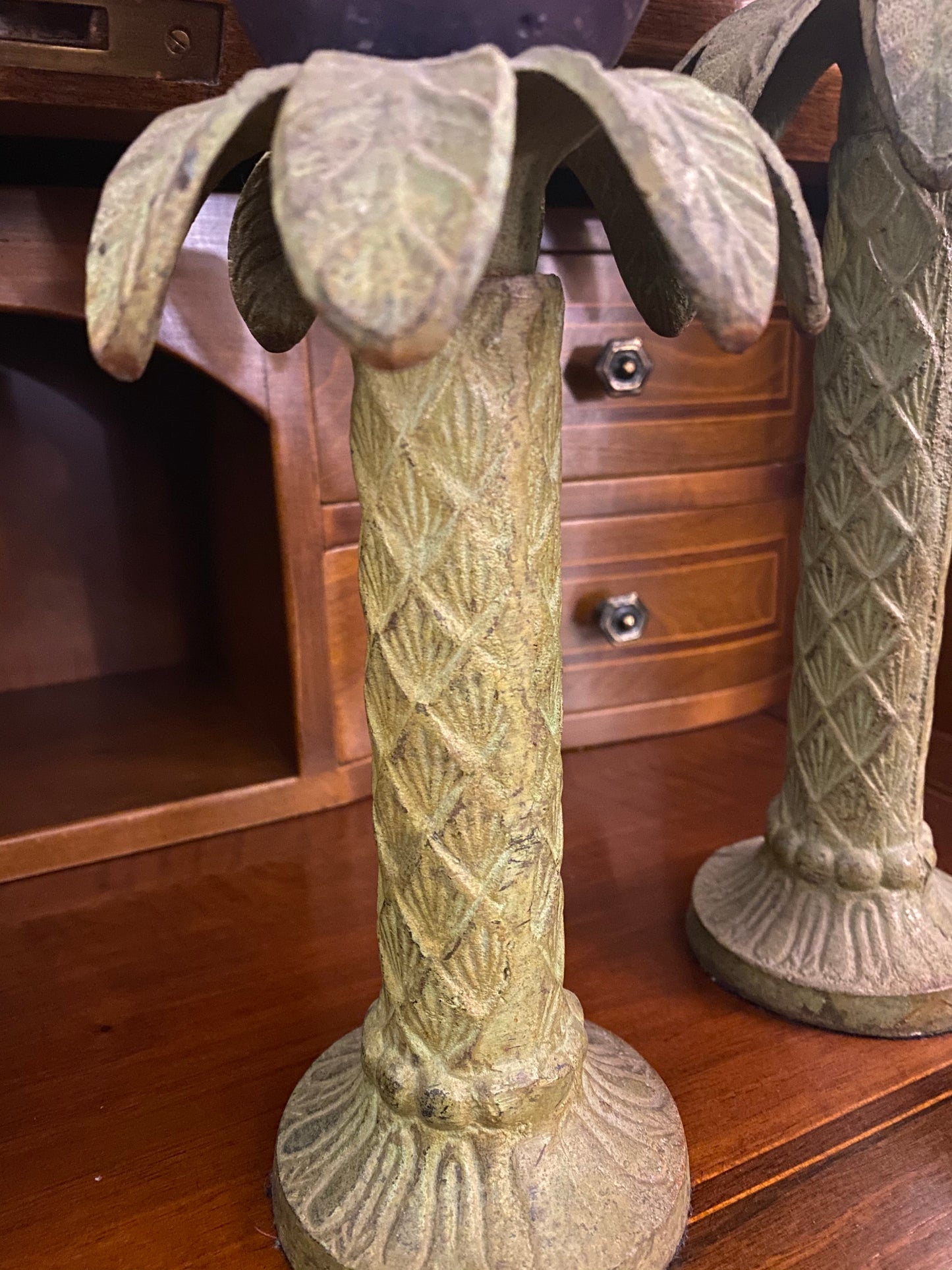 SET DE 3 CANDELABROS PALMERA