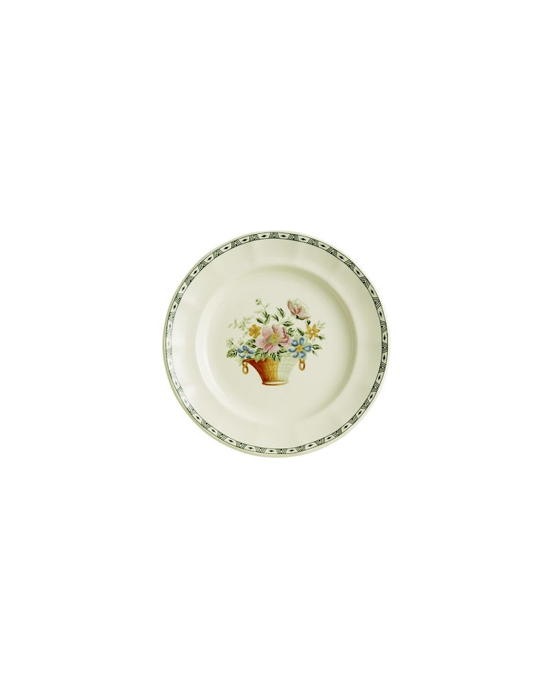 PLATO POSTRE CANASTO FLORAL