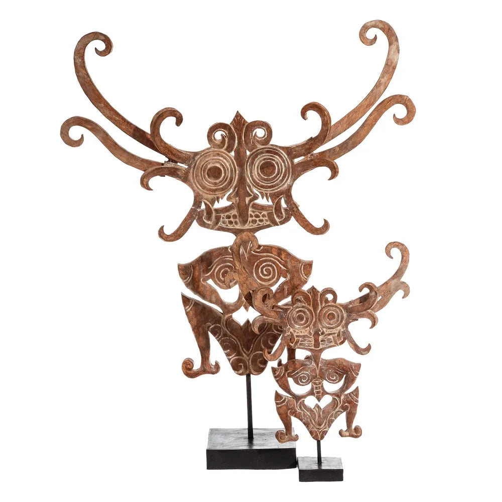 FIGURA GRIS MADERA PEQUEÑA