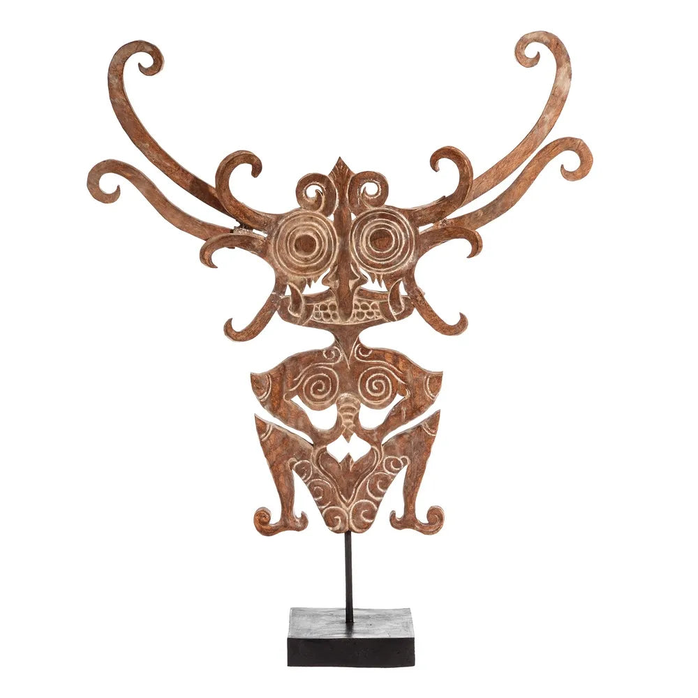FIGURA GRIS MADERA GRANDE