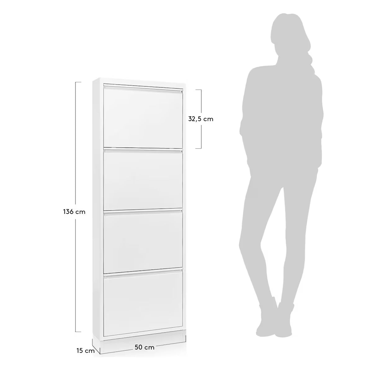 ZAPATERO 4 PUERTAS BLANCO