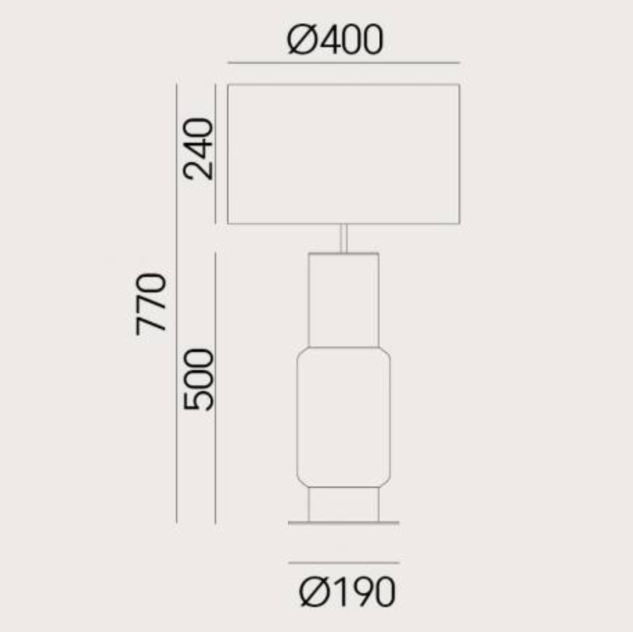 LÁMPARA DE SOBREMESA NOA BLANCA CON PANTALLA