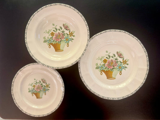 PACK 3 PLATOS COLECCIÓN CANASTO FLORAL