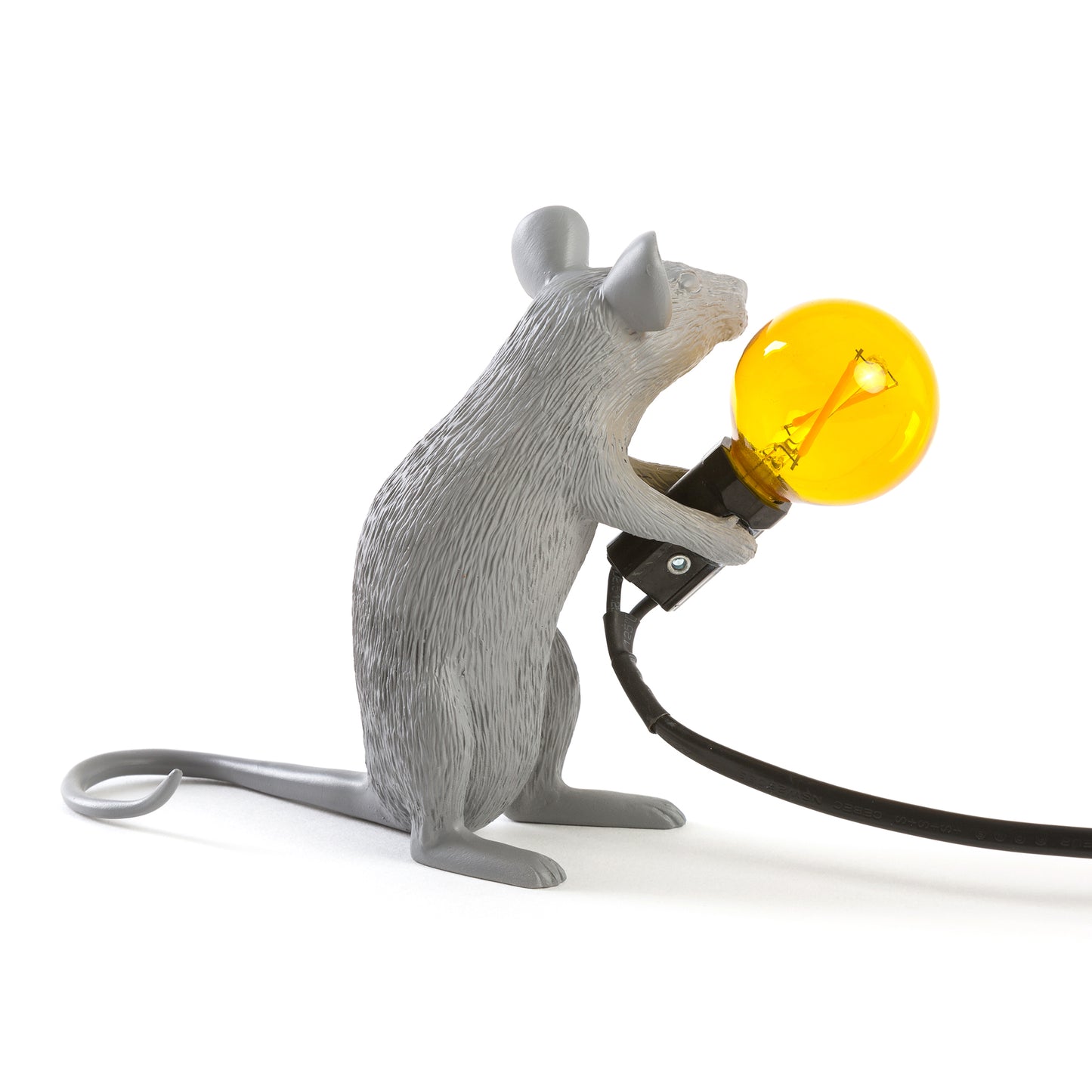 LÁMPARA MOUSE GRAY YELLOW BULB