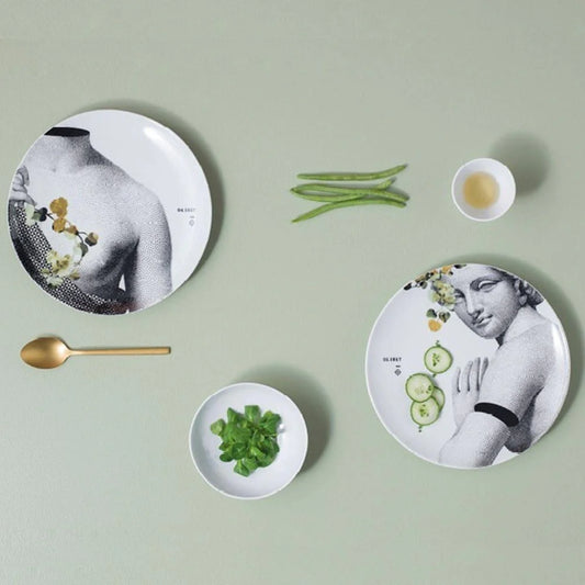 SET DE 2 PLATOS DE PORCELANA PARNASSE 27 CMS. PRIMAVERA / PRINTEMPS
