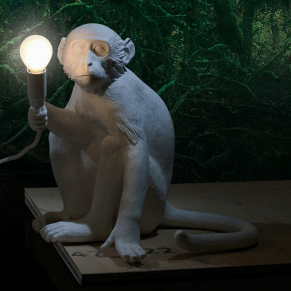 MONKEY SITTING WHITE