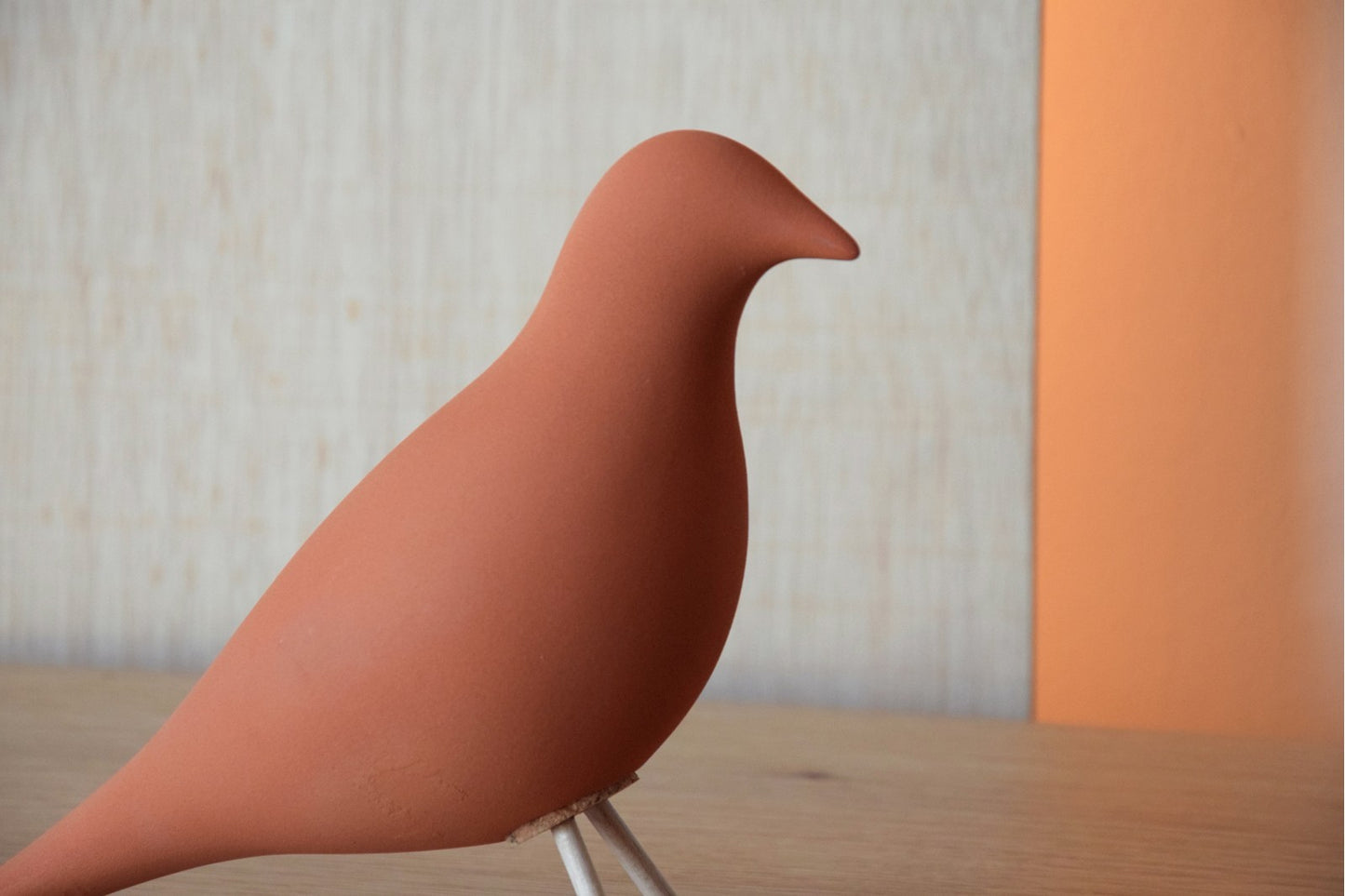 PÁJARO CERÁMICA TEJA MATE TEXTURA