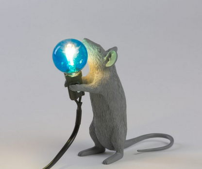 LÁMPARA MOUSE GRAY BLUE BULB