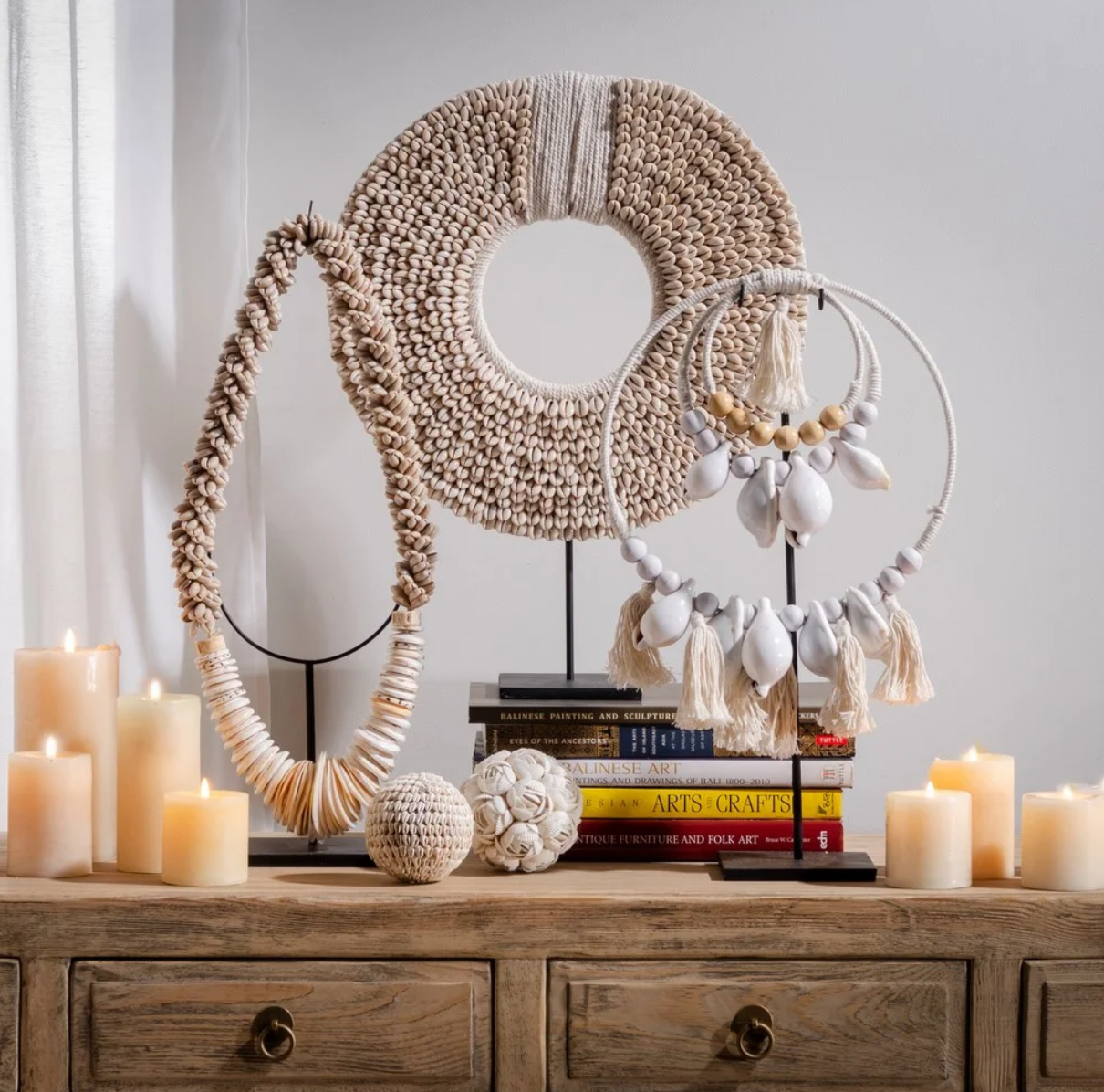 COLLAR CONCHAS NATURALES CON PEANA