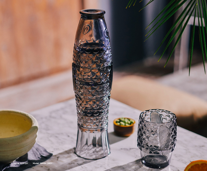 SET VASOS APILABLES KOIFISH WARM GREY