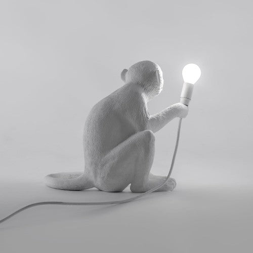 MONKEY SITTING WHITE