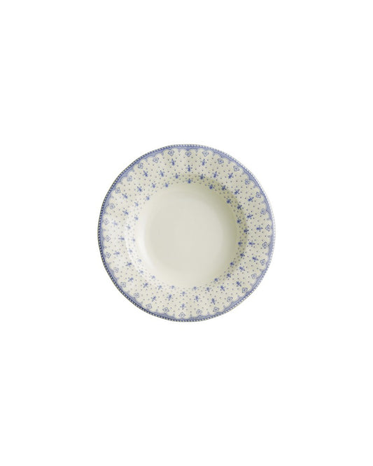 PLATO HONDO FLOR DE LIS AZUL