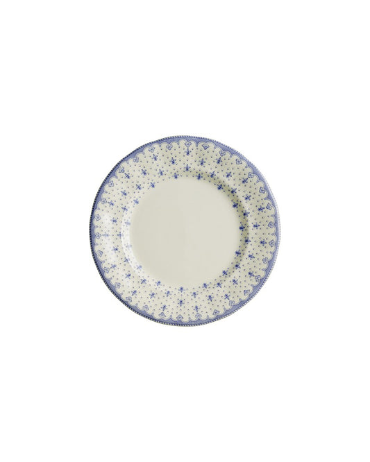 PLATO LLANO FLOR LIS AZUL